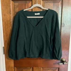 Madewell forest green blouse; size XL
